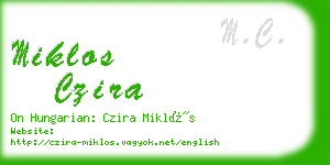 miklos czira business card